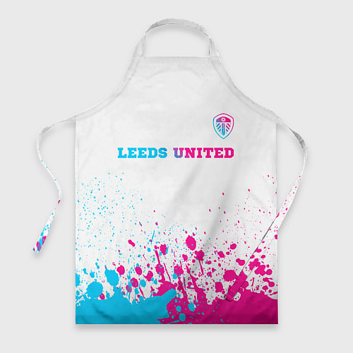 Фартук Leeds United neon gradient style посередине / 3D-принт – фото 1