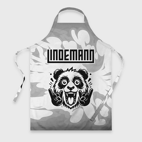 Фартук Lindemann рок панда на светлом фоне / 3D-принт – фото 1