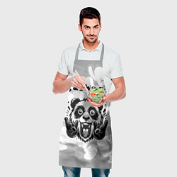 Фартук кулинарный Garbage рок панда на светлом фоне, цвет: 3D-принт — фото 2