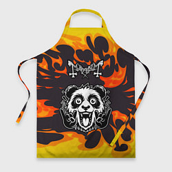 Фартук кулинарный Mayhem рок панда и огонь, цвет: 3D-принт