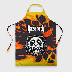 Фартук кулинарный Nazareth рок панда и огонь, цвет: 3D-принт