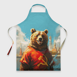 Фартук кулинарный Медведь с гербом СССР, цвет: 3D-принт