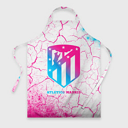 Фартук кулинарный Atletico Madrid neon gradient style, цвет: 3D-принт