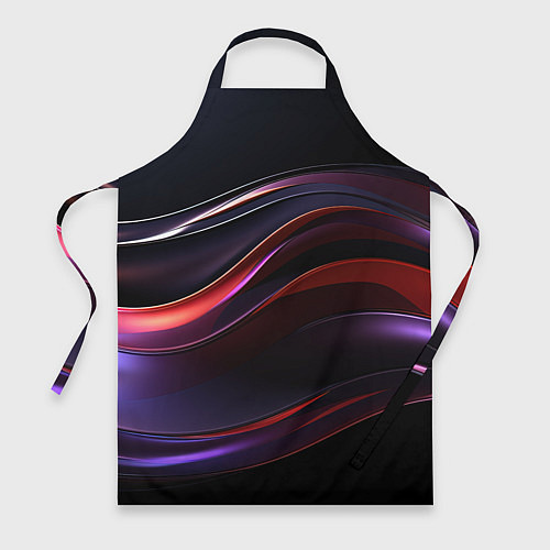 Фартук Темные волнистые абстрактные линии / 3D-принт – фото 1