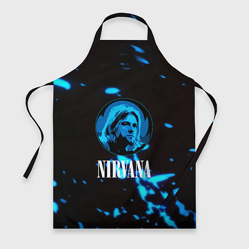 Фартук Nirvana рок бенд краски / 3D-принт – фото 1