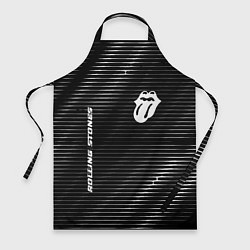 Фартук кулинарный Rolling Stones metal rock lines, цвет: 3D-принт
