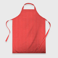 Фартук кулинарный Красный в белые маленькие полоски, цвет: 3D-принт