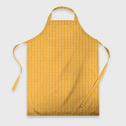 Фартук кулинарный Жёлтый в маленькие белые полосочки, цвет: 3D-принт