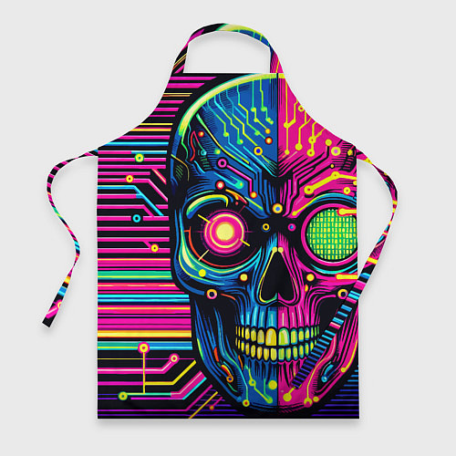 Фартук Pop art skull - ai art / 3D-принт – фото 1