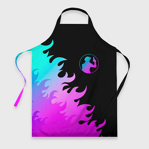 Фартук Cowboy Bebop неоновый огонь / 3D-принт – фото 1