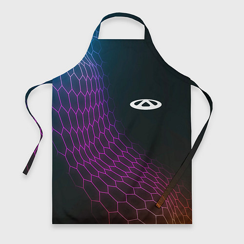 Фартук Chery neon hexagon / 3D-принт – фото 1