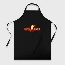 Фартук кулинарный CSGO огненное лого, цвет: 3D-принт