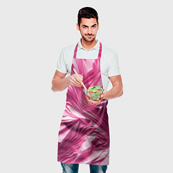Фартук кулинарный Розовые ломанные линии, цвет: 3D-принт — фото 2
