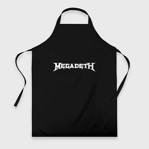 Фартук Megadeth logo white / 3D-принт – фото 1