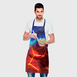 Фартук кулинарный Красные плиты с ярким светом, цвет: 3D-принт — фото 2