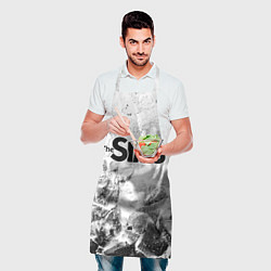 Фартук кулинарный The Sims white graphite, цвет: 3D-принт — фото 2