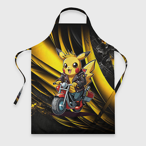 Фартук Пикачу на красном мотоцикле / 3D-принт – фото 1