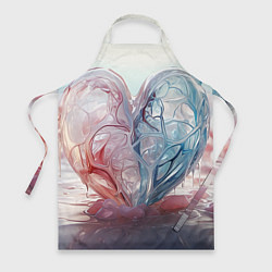 Фартук кулинарный Сердце - плазменная текстура, цвет: 3D-принт
