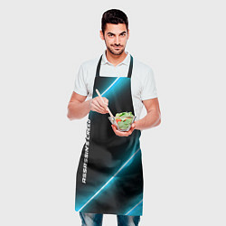Фартук кулинарный Assassins Creed неоновые лампы, цвет: 3D-принт — фото 2