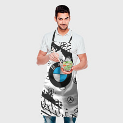 Фартук кулинарный BMW x Mercedes краски, цвет: 3D-принт — фото 2