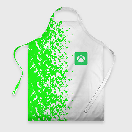 Фартук Xbox кислотные зеленые краски / 3D-принт – фото 1