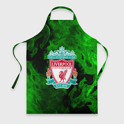 Фартук кулинарный Liverpool green fire, цвет: 3D-принт