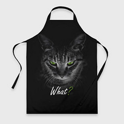 Фартук Недобрый кот с зелёными глазами - What?
