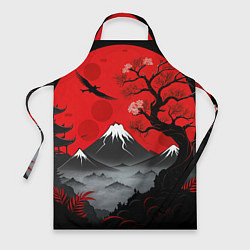 Фартук Япония сакура и горы