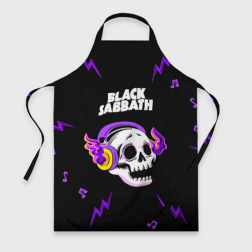 Фартук Black Sabbath неоновый череп / 3D-принт – фото 1