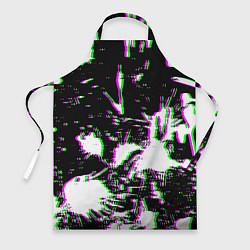 Фартук кулинарный Краски глитч неон, цвет: 3D-принт