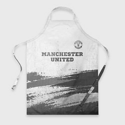 Фартук кулинарный Manchester United - white gradient посередине, цвет: 3D-принт