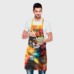 Фартук кулинарный Катрина в черной шляпе, цвет: 3D-принт — фото 2
