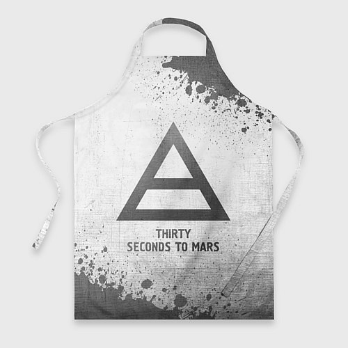 Фартук Thirty Seconds to Mars - white gradient / 3D-принт – фото 1