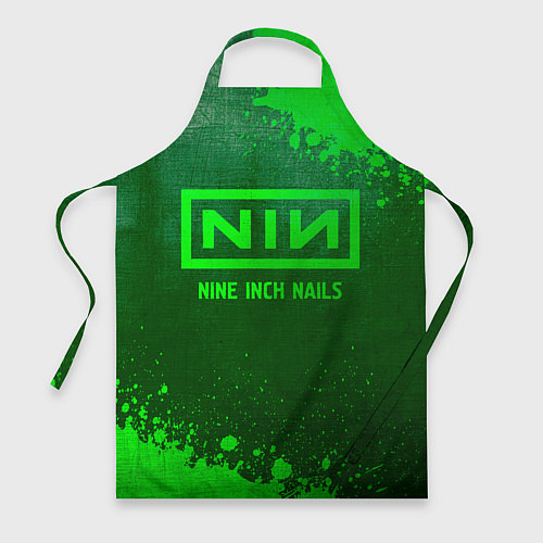 Фартук Nine Inch Nails - green gradient / 3D-принт – фото 1