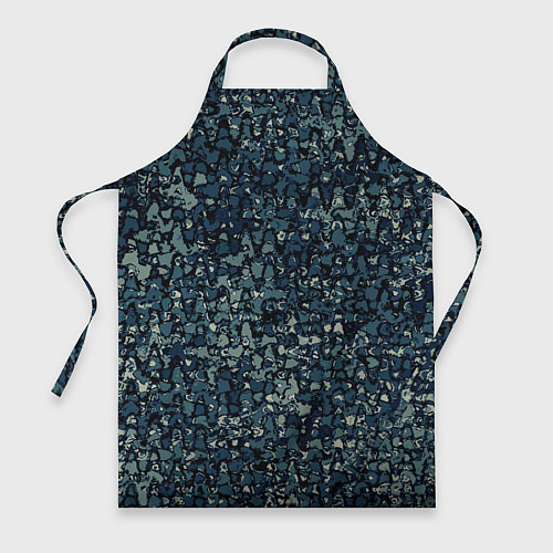 Фартук Тёмный сине-зелёный абстрактный / 3D-принт – фото 1