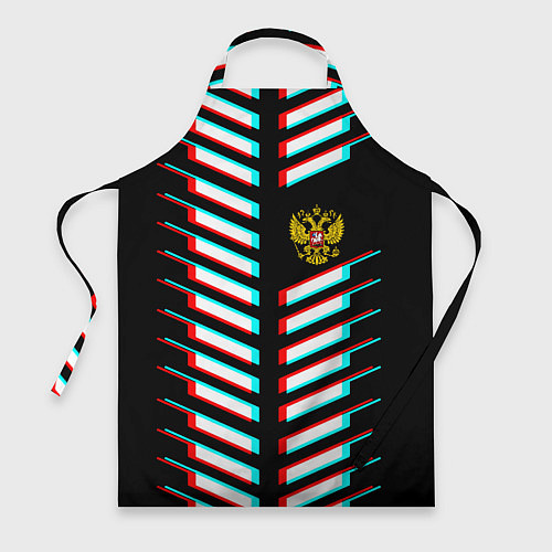 Фартук Герб РФ глитч геометрия / 3D-принт – фото 1