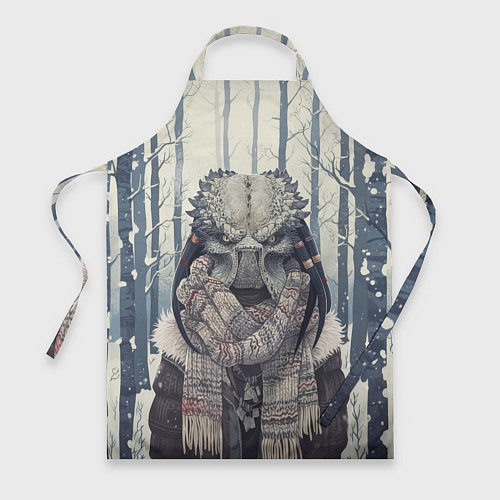 Фартук Хищник в зимнем лесу / 3D-принт – фото 1