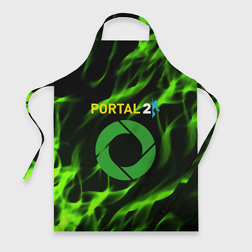 Фартук Portal green flame / 3D-принт – фото 1