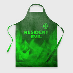 Фартук кулинарный Resident Evil - green gradient посередине, цвет: 3D-принт