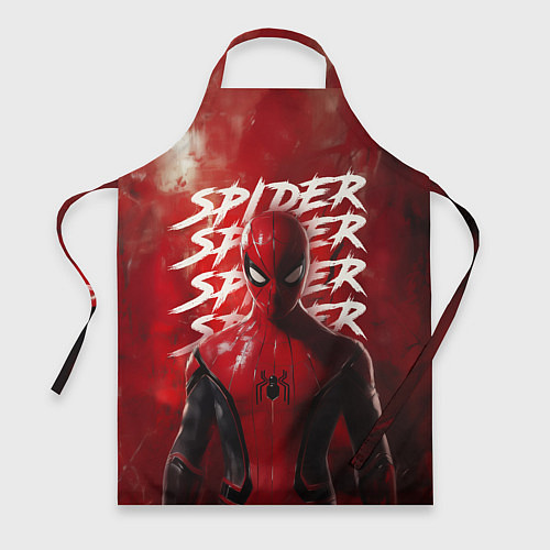 Фартук Spider-man red background / 3D-принт – фото 1