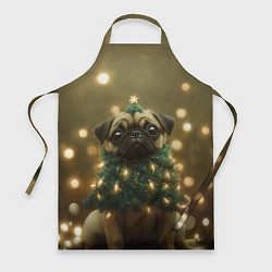 Фартук Новогодний мопс - елка
