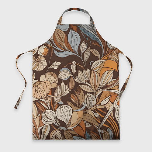 Фартук Спокойная ботаническая иллюстрация / 3D-принт – фото 1