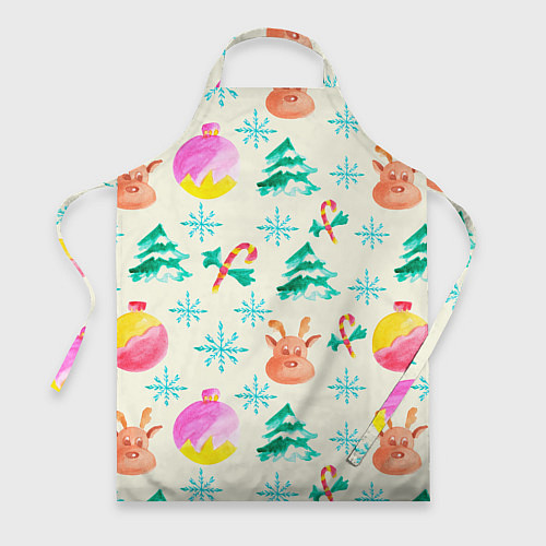 Фартук Зимний новогодний узор / 3D-принт – фото 1