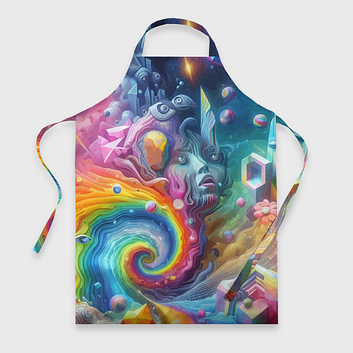 Фартук Абстрактное граффити с лицом девушки / 3D-принт – фото 1