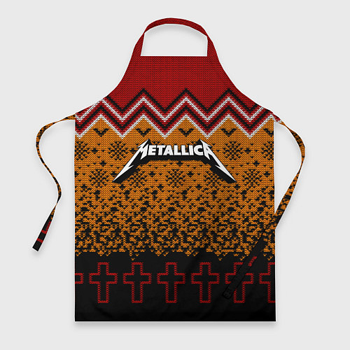 Фартук Metallica christmas ugly sweater / 3D-принт – фото 1