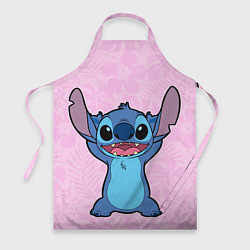 Фартук Stitch on a pink background