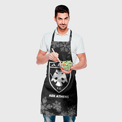 Фартук кулинарный Снежный AEK Athens, цвет: 3D-принт — фото 2