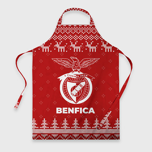 Фартук Новогодний Benfica с оленями / 3D-принт – фото 1