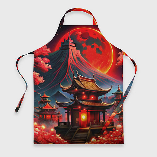 Фартук Japan red nature / 3D-принт – фото 1