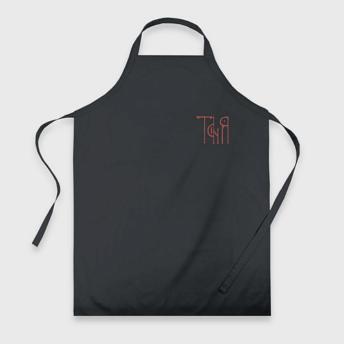 Фартук Татьяна - красная вязью надпись / 3D-принт – фото 1